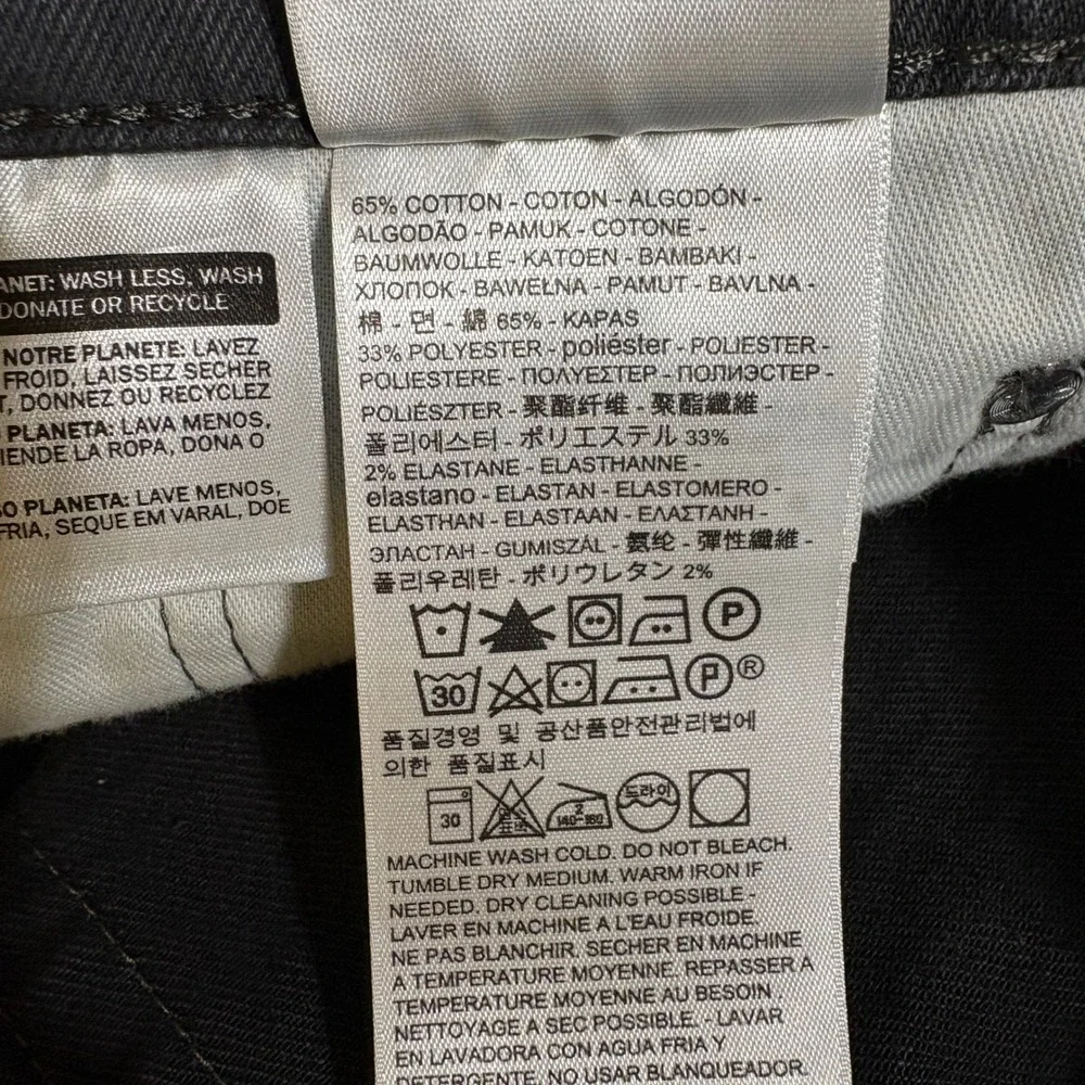 Levis Mens 541 Athletic Taper Jeans 33x32 Charcoal Gray Stretch Denim Minimalist